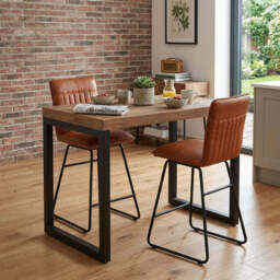 Detroit Bar Table & 2 Marx Stools Set - thumbnail 2