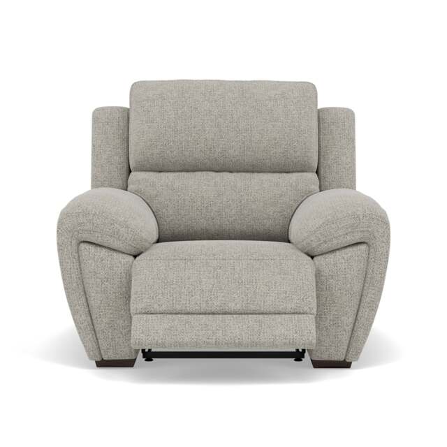 Echo Recliner Armchair - Power Recliner Chair Fabric - Power Recliner with USB - FAB-MIL-105 IRON - image 1