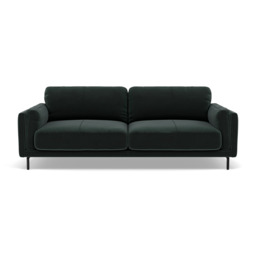Morris 3 Seater Small Sofa - 2.5 Seater Sofa Compact Fabric - FAB-MEG-21  CHARCOAL GREY - thumbnail 1