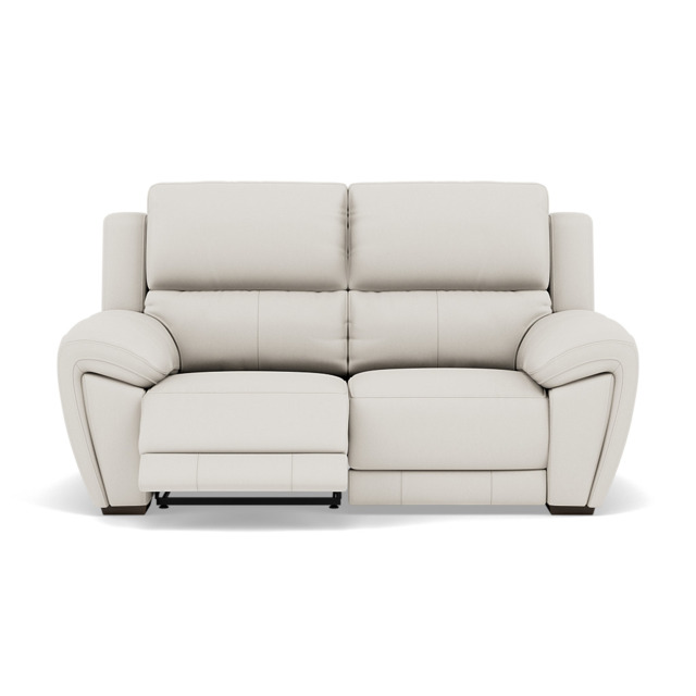 Echo 2 Seater Recliner Sofa - 2 Seater 2 Power Recliners Cat 25S - Power Recliner Power Footrest Headrest & USB - NCS-744D STAR WHITE - image 1