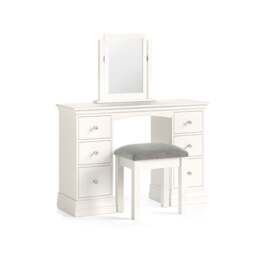Aria White Double Pedestal Dressing Table - Dressing Table Double Pedestal Coconut Milk - thumbnail 3