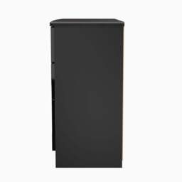Colton 6 Drawer Wide Chest - 6 Drawer Wide Chest - BGBM - Black Gloss & Black - thumbnail 6