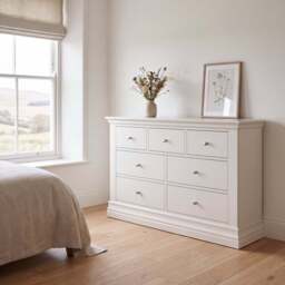 Aria White 3 Over 4 Drawer Chest - 3 Over 4 Chest Coconut Milk - thumbnail 2