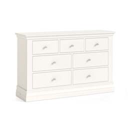 Aria White 3 Over 4 Drawer Chest - 3 Over 4 Chest Coconut Milk - thumbnail 1