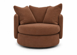Vogue Williams Piccadilly Large Swivel Chair - Large Swivel Chair Matt Chenille - Matt Chenille Terracotta - thumbnail 1