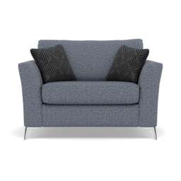 Chilton Loveseat - Cuddler Sofa Fabric - Light Feet / Barley Charcoal - thumbnail 6