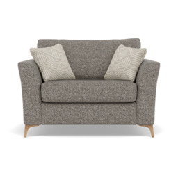 Chilton Loveseat - Cuddler Sofa Fabric - Light Feet / Barley Charcoal - thumbnail 1