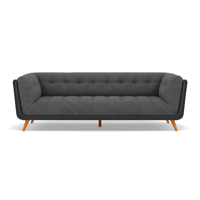 Siena 3 Seater Sofa - 2.5 Seater Sofa F8 + Cat 55 - Darwin Charcoal 50493 + Cat 55/72 - image 1