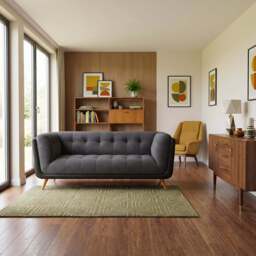 Siena 3 Seater Sofa - 2.5 Seater Sofa F8 + Cat 55 - Darwin Charcoal 50493 + Cat 55/72 - thumbnail 2