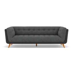 Siena 3 Seater Sofa - 2.5 Seater Sofa F8 + Cat 55 - Darwin Charcoal 50493 + Cat 55/72 - thumbnail 1