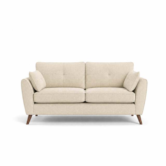 Zara 3 Seater Sofa - 3 Seater Sofa - Kensington Cream / Dark Feet - image 1