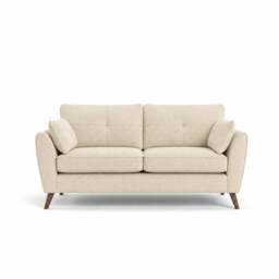 Zara 3 Seater Sofa - 3 Seater Sofa - Kensington Cream / Dark Feet - thumbnail 1