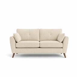 Zara 3 Seater Sofa - 3 Seater Sofa - Kensington Cream / Dark Feet