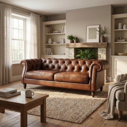 Violet 3 Seater Sofa - 2.5 Seater Sofa Fabric - PEMBROKE C106 Deep Mocha / Feet: 150mm Legs Grey Oak - thumbnail 2