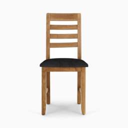 Solvi Pair of Oak/Steel Grey Dining Chairs - Dining Chair - Pair Oak / Steel - thumbnail 3