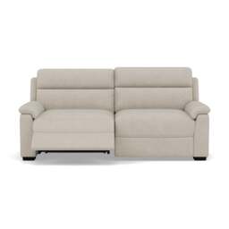 Eldon 3 Seater Power Recliner - 2.5 Seater Sofa 2 Power Recliners Fabric - Power Recliner Power Footrest Headrest & USB - FAB-MIL-110 SAND - thumbnail 1