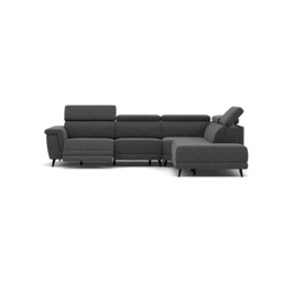 Sparta Corner Recliner Sofa - Combination 3 - Left Hand Facing Sofa Corner Group (Two Motors) Fabric - Left Hand Facing - Power with Power Headrest & USB - KB-1281-UK Darwin Charcoal - thumbnail 1