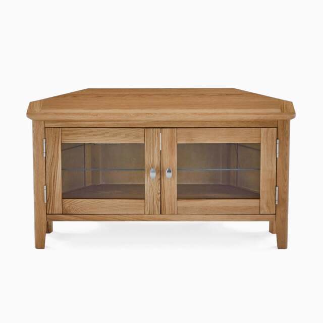 Bexley Corner TV Unit - Corner Media Stand Oak - image 1