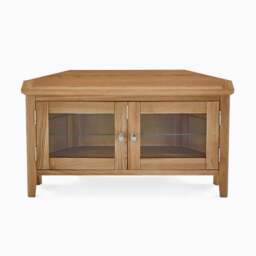 Bexley Corner TV Unit - Corner Media Stand Oak - thumbnail 1