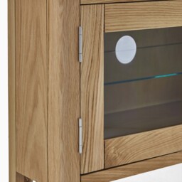 Bexley Corner TV Unit - Corner Media Stand Oak - thumbnail 2