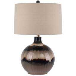 Sepia Shadows Table Lamp With Linen Shade - Sepia Shadows Table Lamp With Linen Shade - thumbnail 3