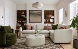 Vogue Williams Carnaby Large Corner Sofa - Large Corner Sofa Left Linen Look - Left Hand Facing - Linen Look Stone - thumbnail 2