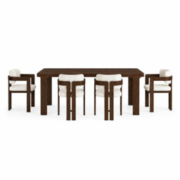 Sonoma Large Extending Dining Table & 4 Dining Armchairs Set