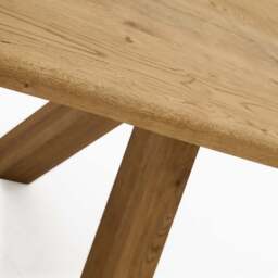 Syver Dining Table - Live Edge Dining Table 200x100cm Brushed Oak / Hesse Dark Oil - 200cm - thumbnail 5
