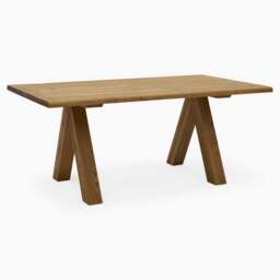 Syver Dining Table - Live Edge Dining Table 200x100cm Brushed Oak / Hesse Dark Oil - 200cm