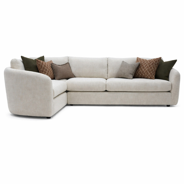Vogue Williams Carnaby Large Corner Sofa - Large Corner Sofa Left Linen Look - Left Hand Facing - Linen Look Seaside - image 1