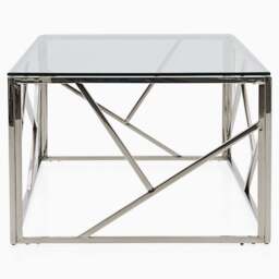 Genoa Coffee Table - Coffee Table Clear Glass / Stainless Steel - thumbnail 3