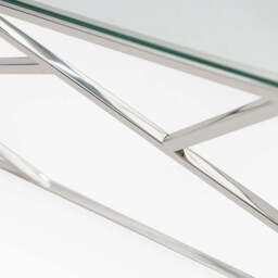 Genoa Coffee Table - Coffee Table Clear Glass / Stainless Steel - thumbnail 5