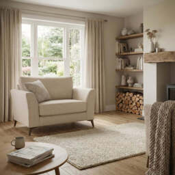 Chilton Armchair - Chair Fabric - Smoke Feet / Barley Charcoal - thumbnail 2