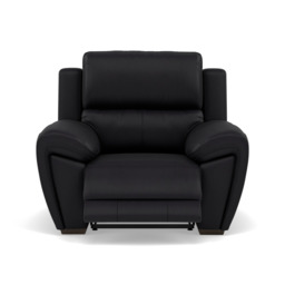 Echo Recliner Armchair - Power Recliner Chair Lumber Support Cat 25S - Power With Power Headrest Footrest Lumbar & USB - NCS-023C BLACK
