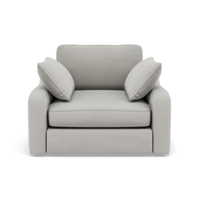 Thalia Armchair - Chair Grade B - Plush Velvet Silver - image 1