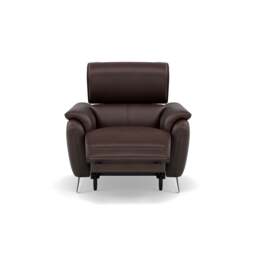 Sol Recliner Armchair - Power Recliner Armchair with Head Tilt Cat 60 - Cat-60/08 Montana Chocolate - thumbnail 1