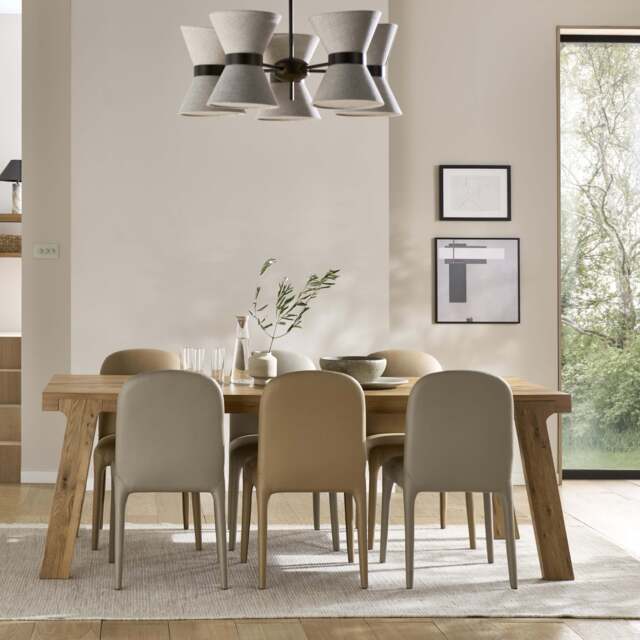 Iris Dining Table & 6 Dining Chairs Set - image 1