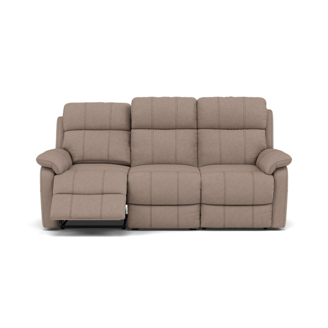 Fara 3 Seater Recliner Sofa - 3 Seater with 2 Power Recliners Fabric - Power Recliner with USB - BFA-BLJ-946 SILVER GREY - image 1