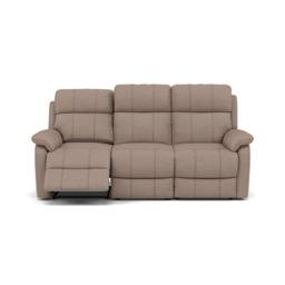 Fara 3 Seater Recliner Sofa - 3 Seater with 2 Power Recliners Fabric - Power Recliner with USB - BFA-BLJ-946 SILVER GREY - thumbnail 1