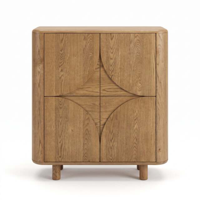 Alverra Solid Oak Highboard - Highboard Solid Oak - image 1