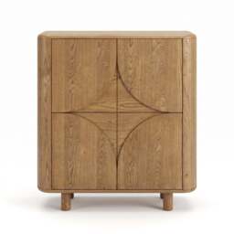 Alverra Solid Oak Highboard - Highboard Solid Oak - thumbnail 1
