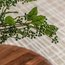 Berry Foliage Green Set Of 12  Artificial Flowers - DHD Faux Stem Berry Foliage Green 76CM 12Pk - thumbnail 3