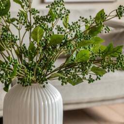 Berry Foliage Green Set Of 12  Artificial Flowers - DHD Faux Stem Berry Foliage Green 76CM 12Pk - thumbnail 2