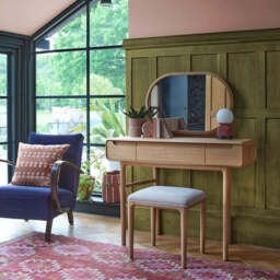 G Plan Winchester Upholstered Stool - Upholstered Stool Light Oak - thumbnail 2