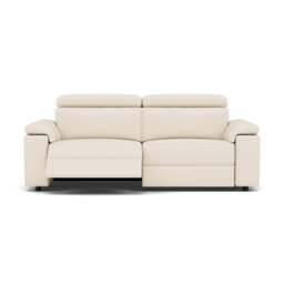 Nicoletti Rossini 3 Seater Recliner Sofa - 3 Seater Sofa Power Recliner CB - Power Recliner with USB - Torello PS Bianco 93 - thumbnail 1