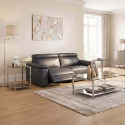 Nicoletti Rossini 3 Seater Recliner Sofa - 3 Seater Sofa Power Recliner CB - Power Recliner with USB - Torello PS Bianco 93 - thumbnail 2
