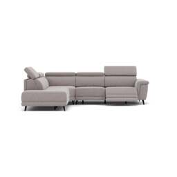 Sparta Corner Recliner Sofa - Combination 4 - Right Hand Facing Sofa Corner Group (Two Motors) Fabric - Right Hand Facing - Power with Power Headrest & USB - KB-1291-UK Amigo Granite - thumbnail 1