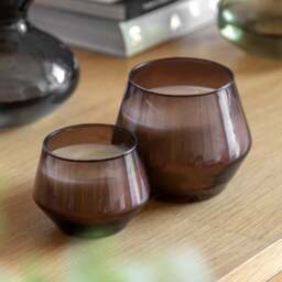 Oud Rose Glass Candle Set of 2 - Oud Rose Glass Candle Set of 2