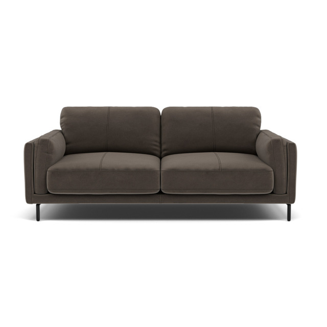 Morris Large 2 Seater Sofa - 2.25 Seater Compact Fabric - FAB-MEG-51 DK TAUPE - image 1