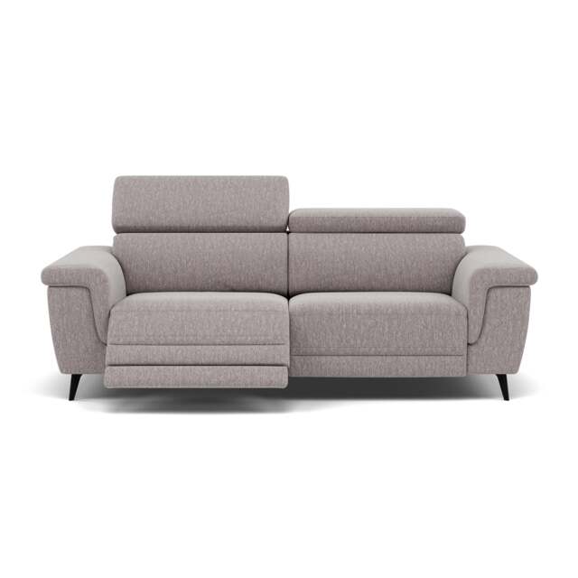 Sparta 3 Seater Recliner Sofa - 3 Str W/ 2 Power Recliner W/ 2 Power Headrest Fabric - Power with Power Headrest & USB - KB-1291-UK Amigo Granite - image 1